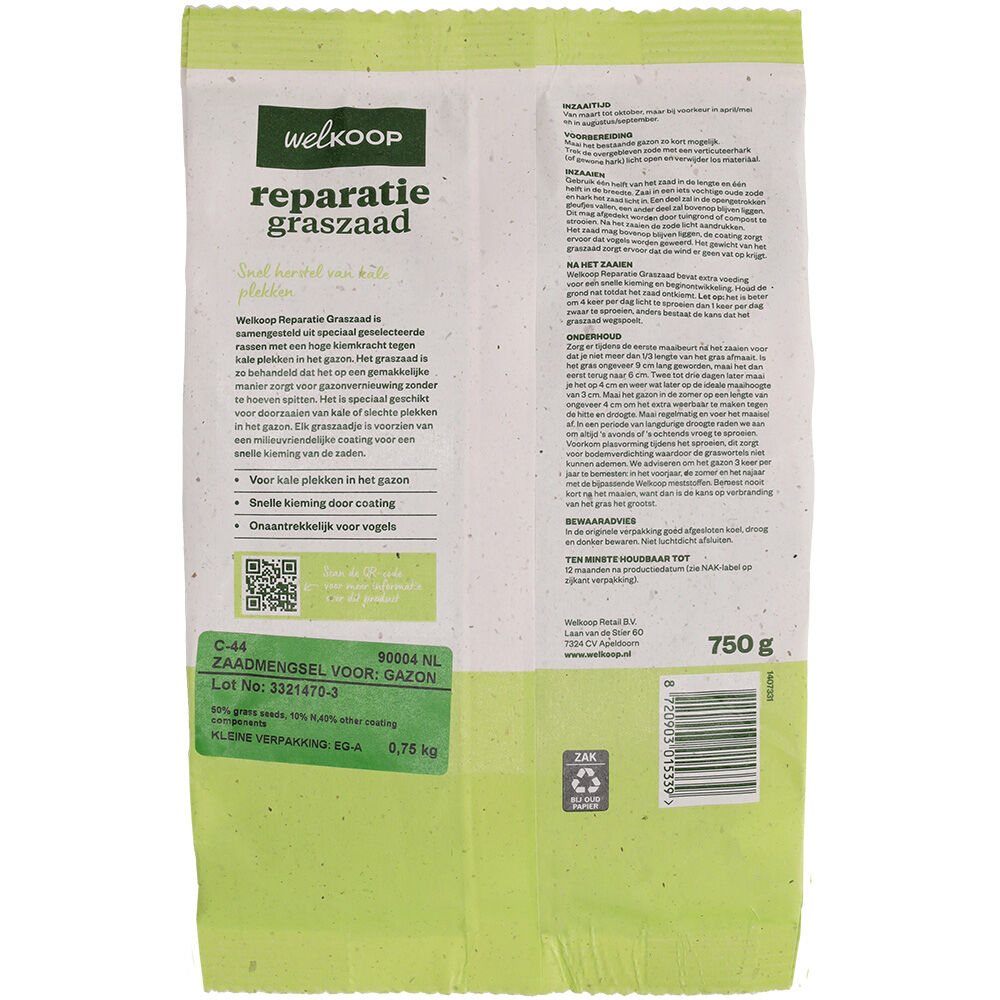 Welkoop - Reparatie Graszaad - 30 m2