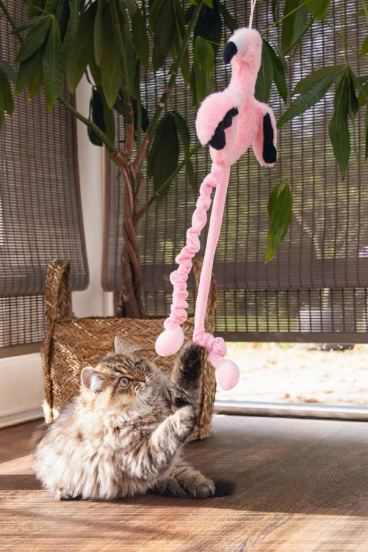 Beeztees Flamingo Cara - Kattenspeeltje - Roze