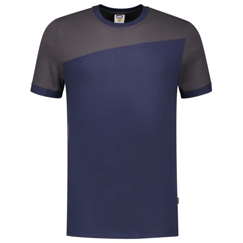 Tricorp Bicolor 102006 - T-shirt - Blauw/Donkergrijs - 3XL Tricorp Bicolor 102006 - T-shirt - Blauw/Donkergrijs - 3XL