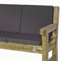 Talen Buitenmeubelen voor 2-zitsbank Zeist en 2-zitsbank Lisse - Bankkussen - Antraciet - 119x96x6cm - Antraciet