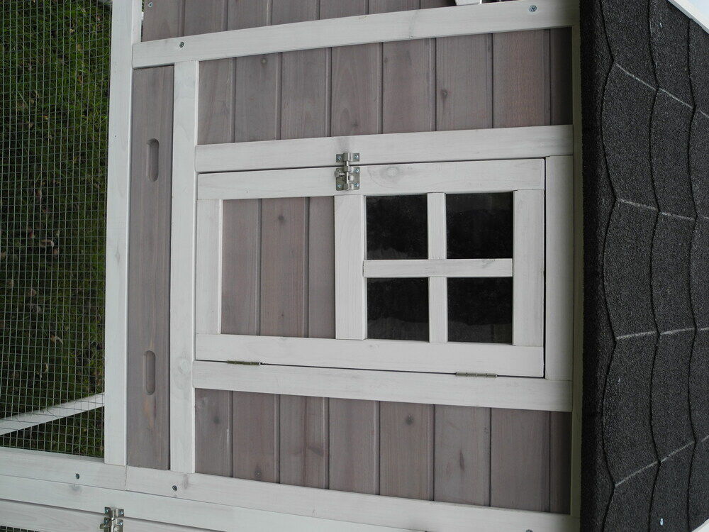 Meribel - Kippenhok met ren - Grijs/ white wash