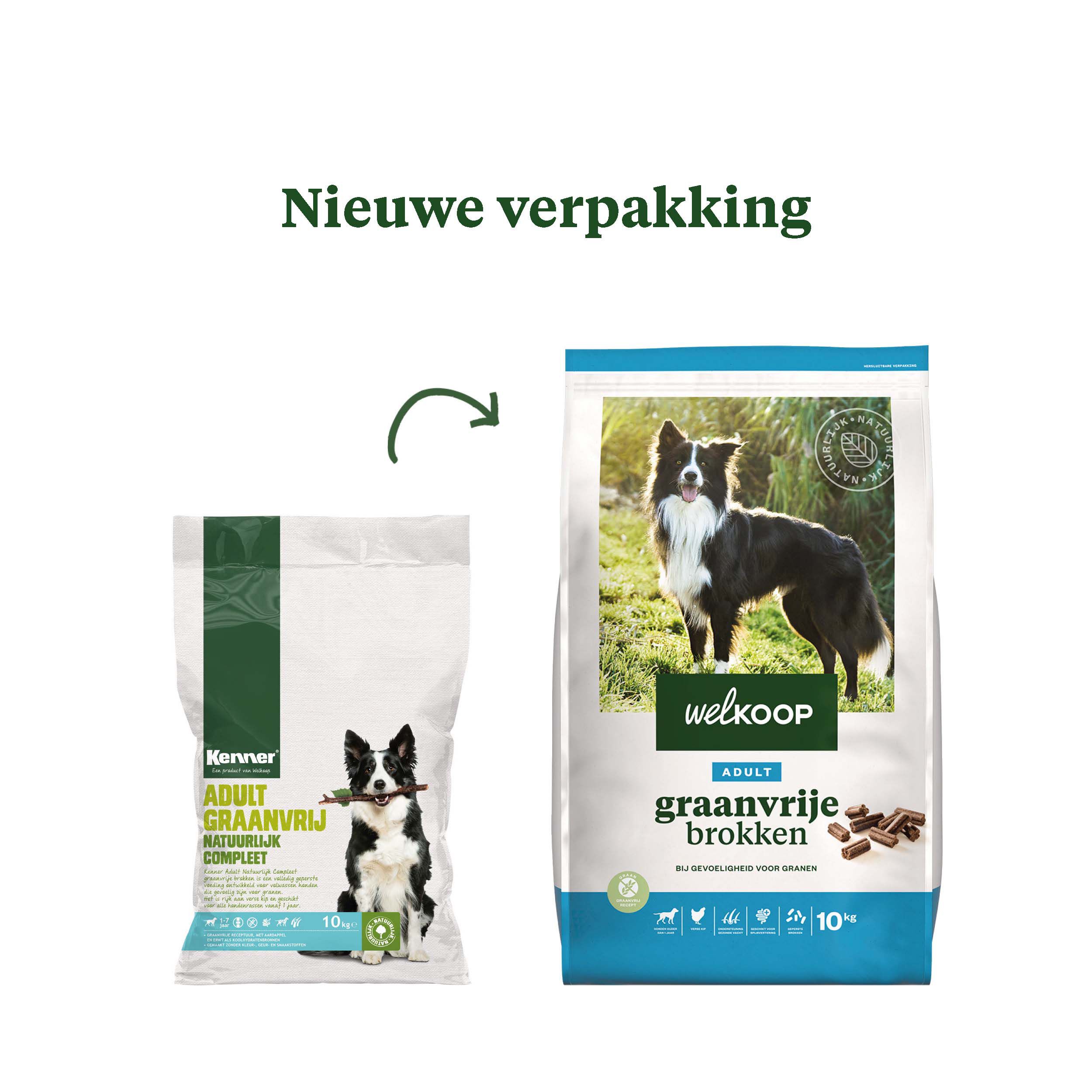 Welkoop Adult Geperste brokken - Graanvrij - Hondenvoer - 10 Kilogram - kip