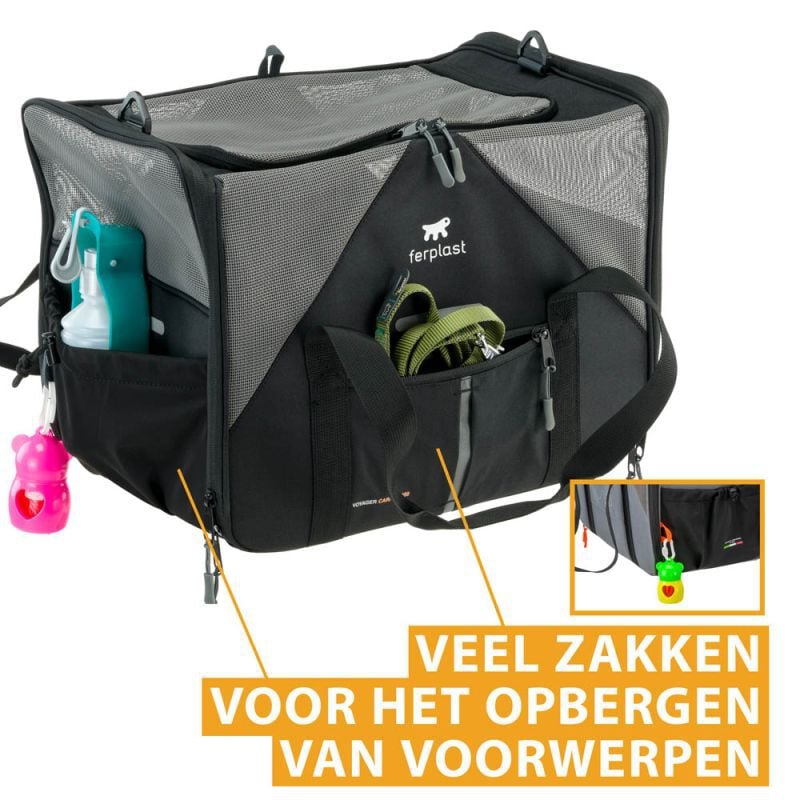 Ferplast Voyager 350 - Draagtas - Zwart - 36x21 cm - M