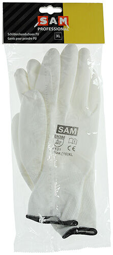 SAM Schildershandschoenen PU - Handschoenen XL - 35x14x4 cm - Wit - 2.7 cm