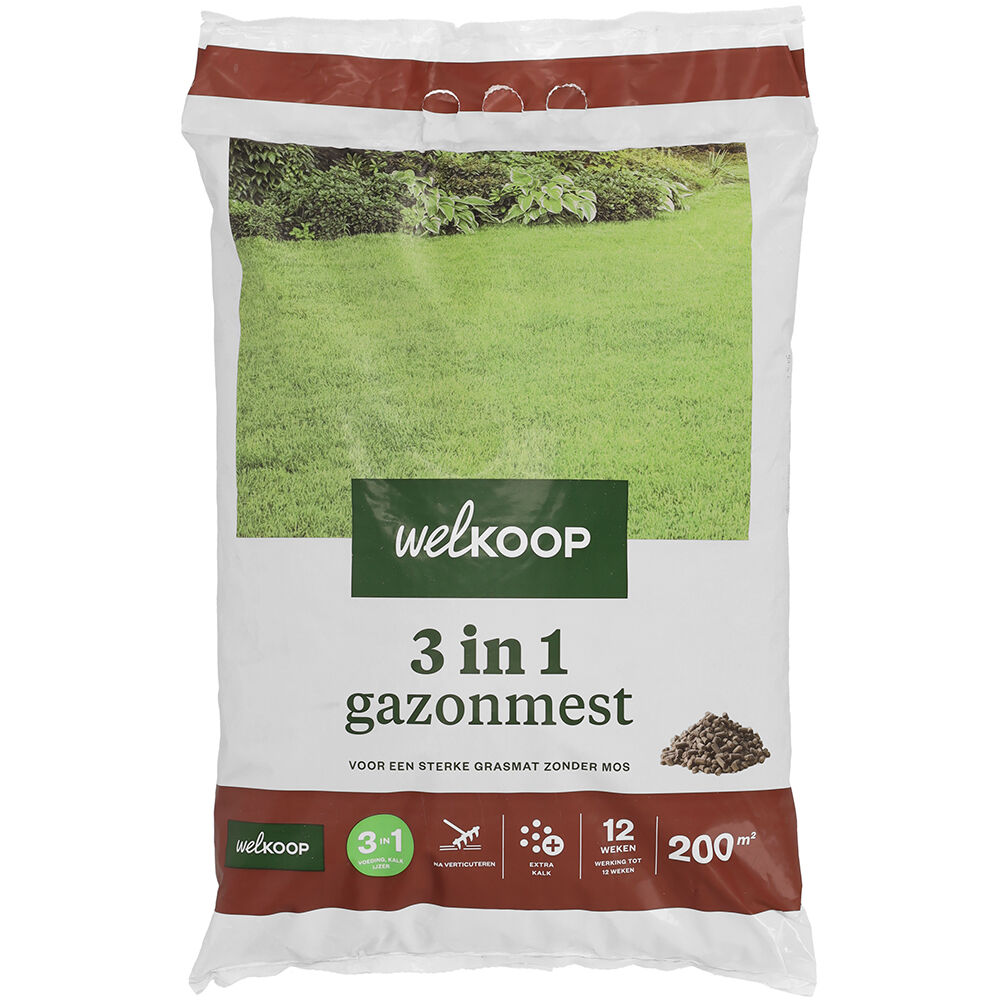 Welkoop - 3 in 1 Gazonmest - 200 m2 - 7.5 Kilogram Welkoop - 3 in 1 Gazonmest - 200 m2 - 7.5 Kilogram