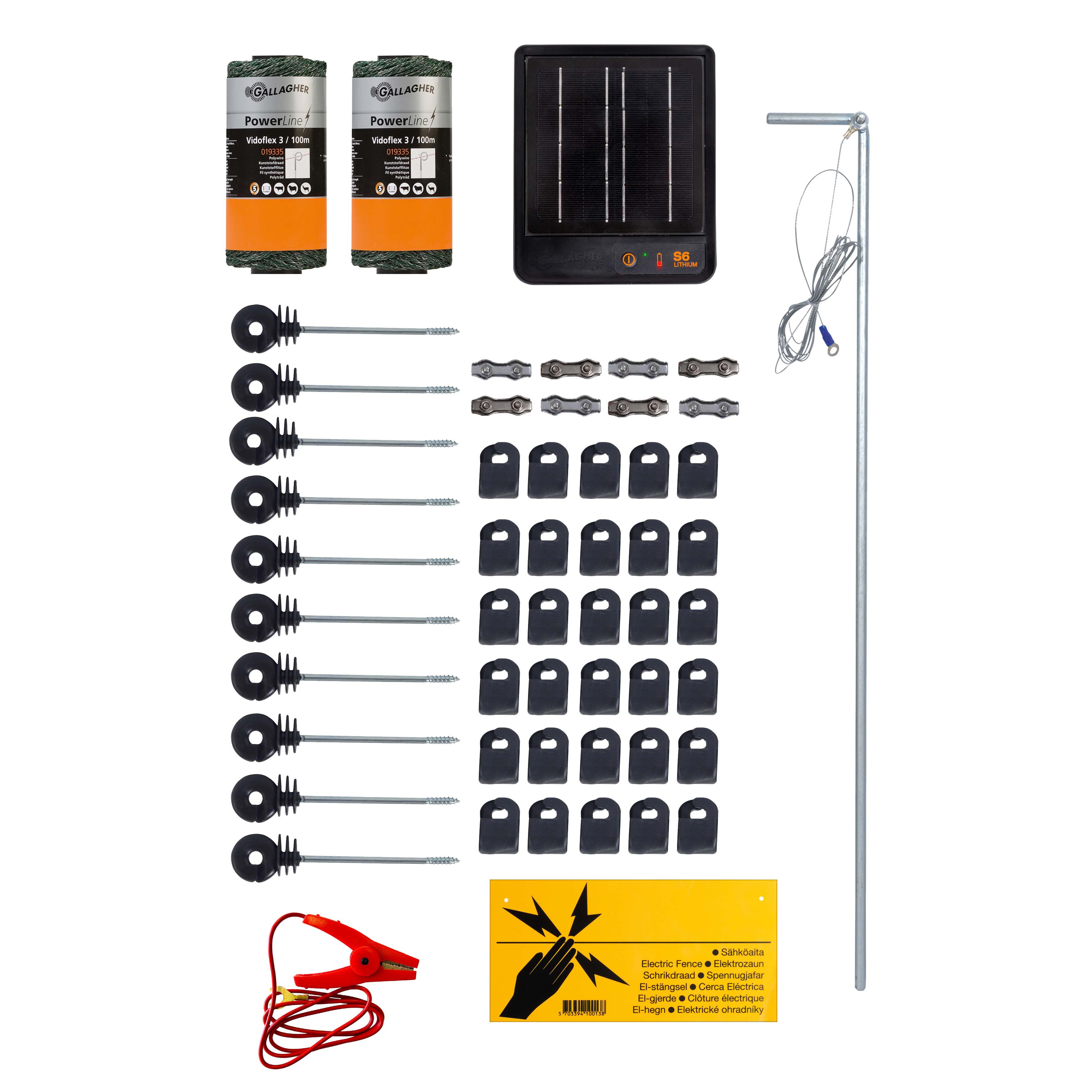 Gallagher Schutting Afrastering - Katten Kit - S6 Solar