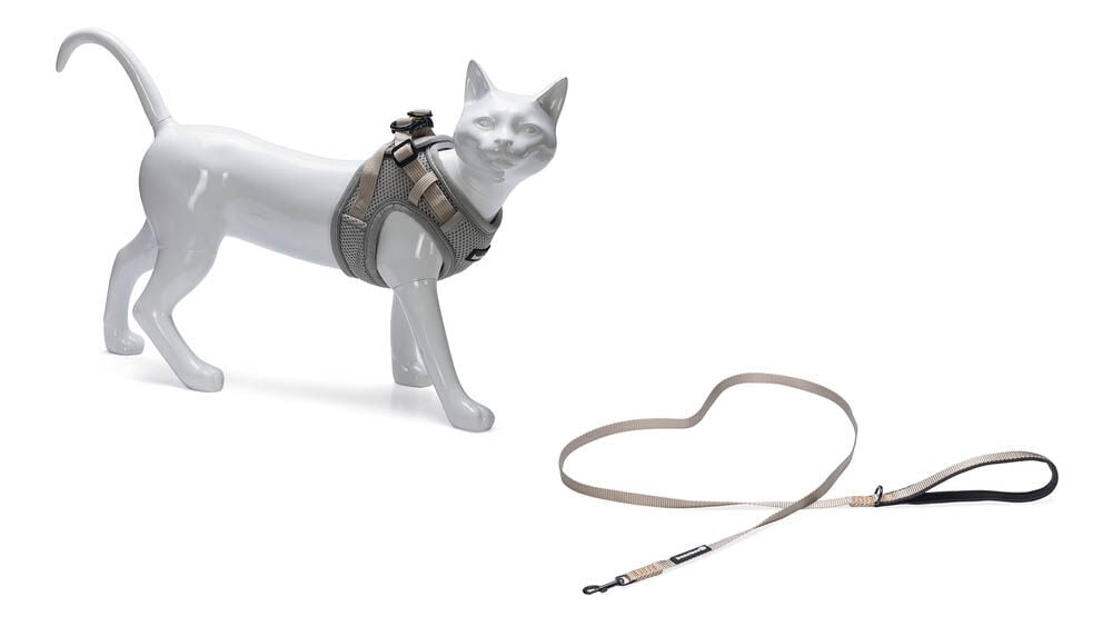 Beeztees Parinca - Kattentuigje - Grijs - S-M Beeztees Parinca - Kattentuigje - Grijs - S-M