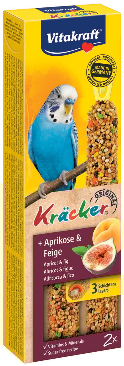 Vitakraft Fruitkracker 2 in 1 Parkiet - 2 Stuks - Fruit - Snacks|Cracker Vitakraft Fruitkracker 2 in 1 Parkiet - 2 Stuks - Fruit - Snacks|Cracker