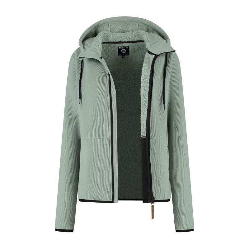 Travelin Kirsten - Fleecevest - Groen - XL