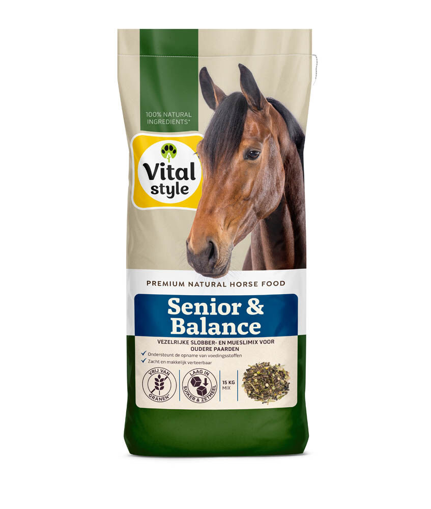 Vitalstyle Senior & Balance Muesli - Paardenvoer - 15 Kilogram - Zak