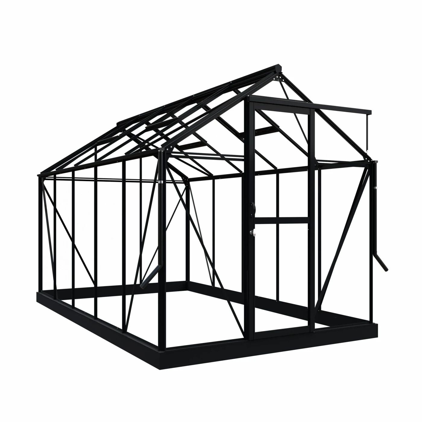 Royal Well Mary III - Tuinkas - zwart - 241x212x360 cm - Veiligheidsglas & polycarbonaat