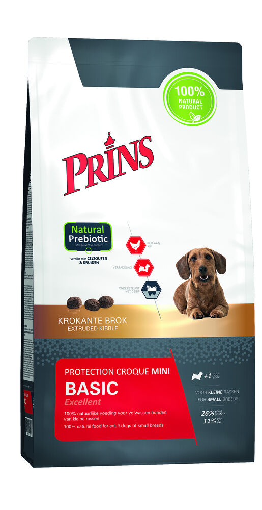 Prins Petfoods Protection Croque Mini Basic Excellent - Hondenvoer - 10 Kilogram - kip Prins Petfoods Protection Croque Mini Basic Excellent - Hondenvoer - 10 Kilogram - kip