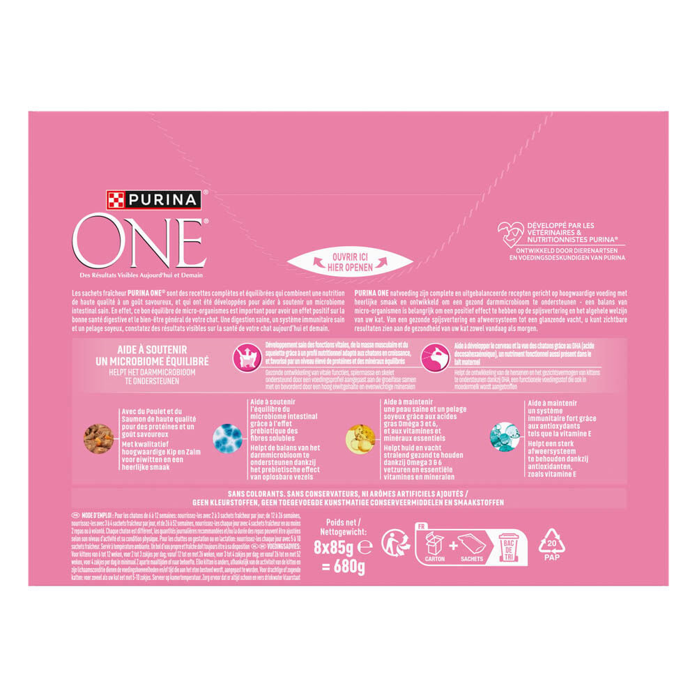 PURINA ONE Junior - Kattenvoer - 85 Gram - wortel