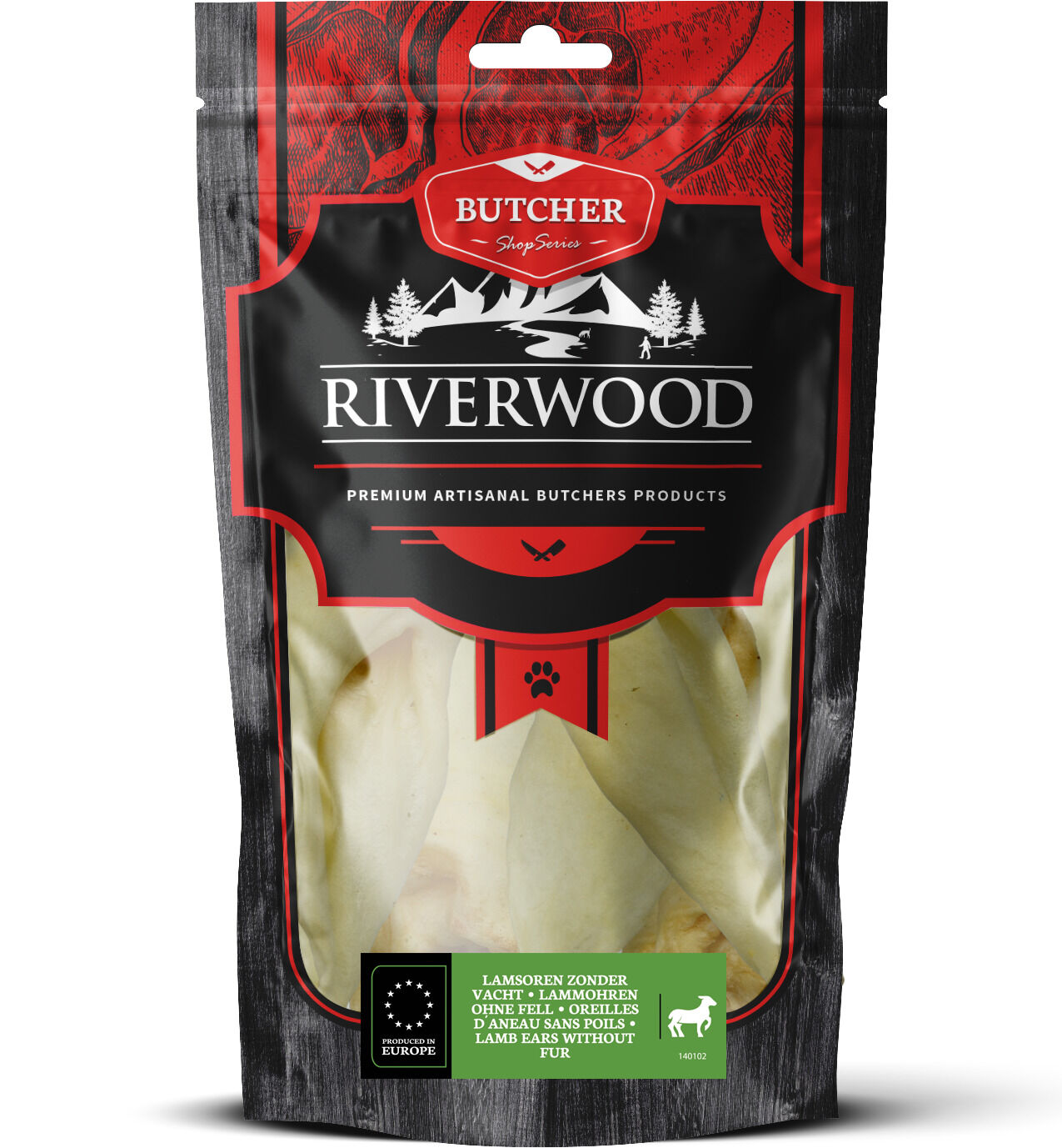 Riverwood Butcher Shop Series Lamsoren - Hondensnack - 100 Gram - lam Riverwood Butcher Shop Series Lamsoren - Hondensnack - 100 Gram - lam