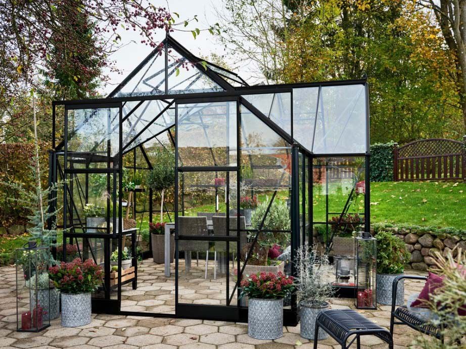 Halls Garden Room 12,9 - Tuinkas - zwart - 276x389x391 cm - Veiligheidsglas Halls Garden Room 12,9 - Tuinkas - zwart - 276x389x391 cm - Veiligheidsglas