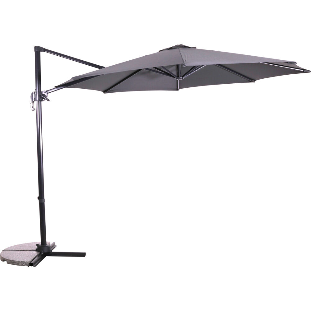 Lesli Living Libra - Zweefparasol - Grijs - 300 cm Lesli Living Libra - Zweefparasol - Grijs - 300 cm