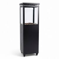 HEAT Utev - Terrasverwarmer - Vierkant - Zwart - Staal|Glas