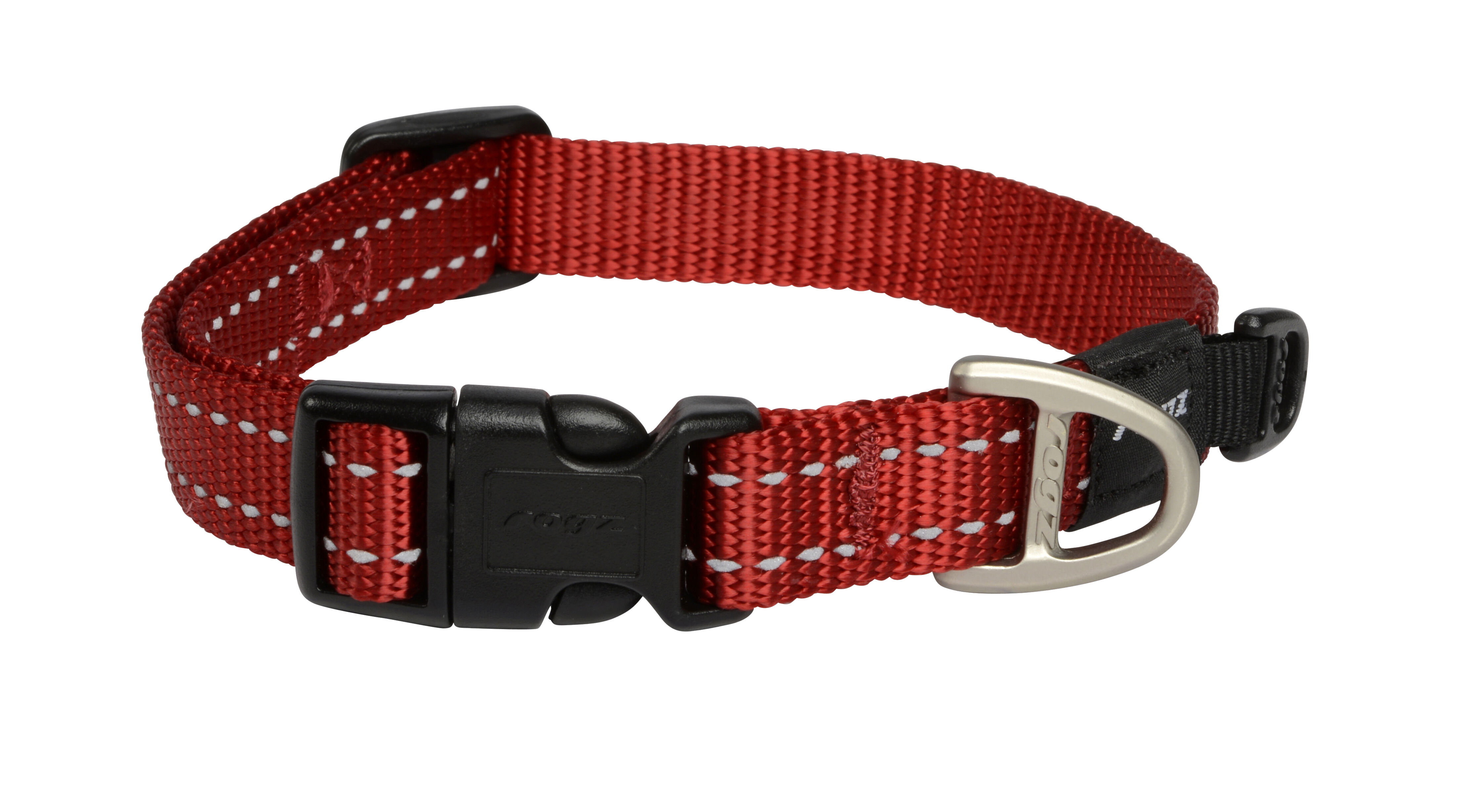 Rogz Classic - Halsband Hond - Rood - 26 tot 40 cm Rogz Classic - Halsband Hond - Rood - 26 tot 40 cm