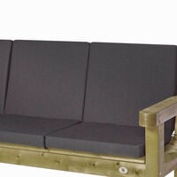 Talen Buitenmeubelen voor 4-zitsbank Zeist en 4-zitsbank Lisse - Bankkussen - Antraciet - 220x96x6cm - Antraciet