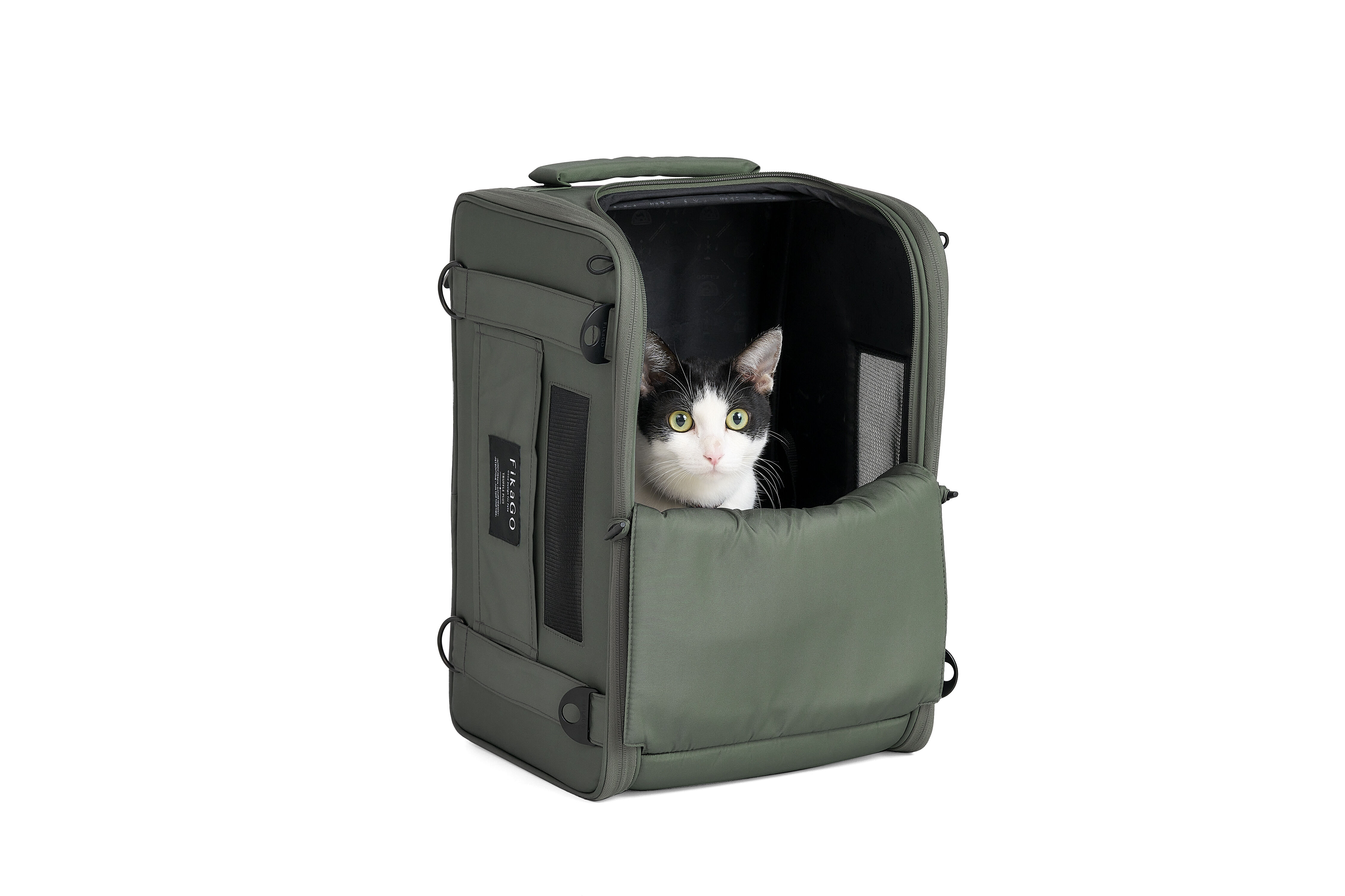 Fikago Truffle Plus - Travel Carrier tot 10 kg- Honden draagtas - Groen - 28x43x27 cm