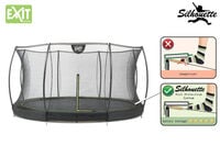 EXIT Silhouette Inground met Net - Trampoline - Zwart - 366 cm