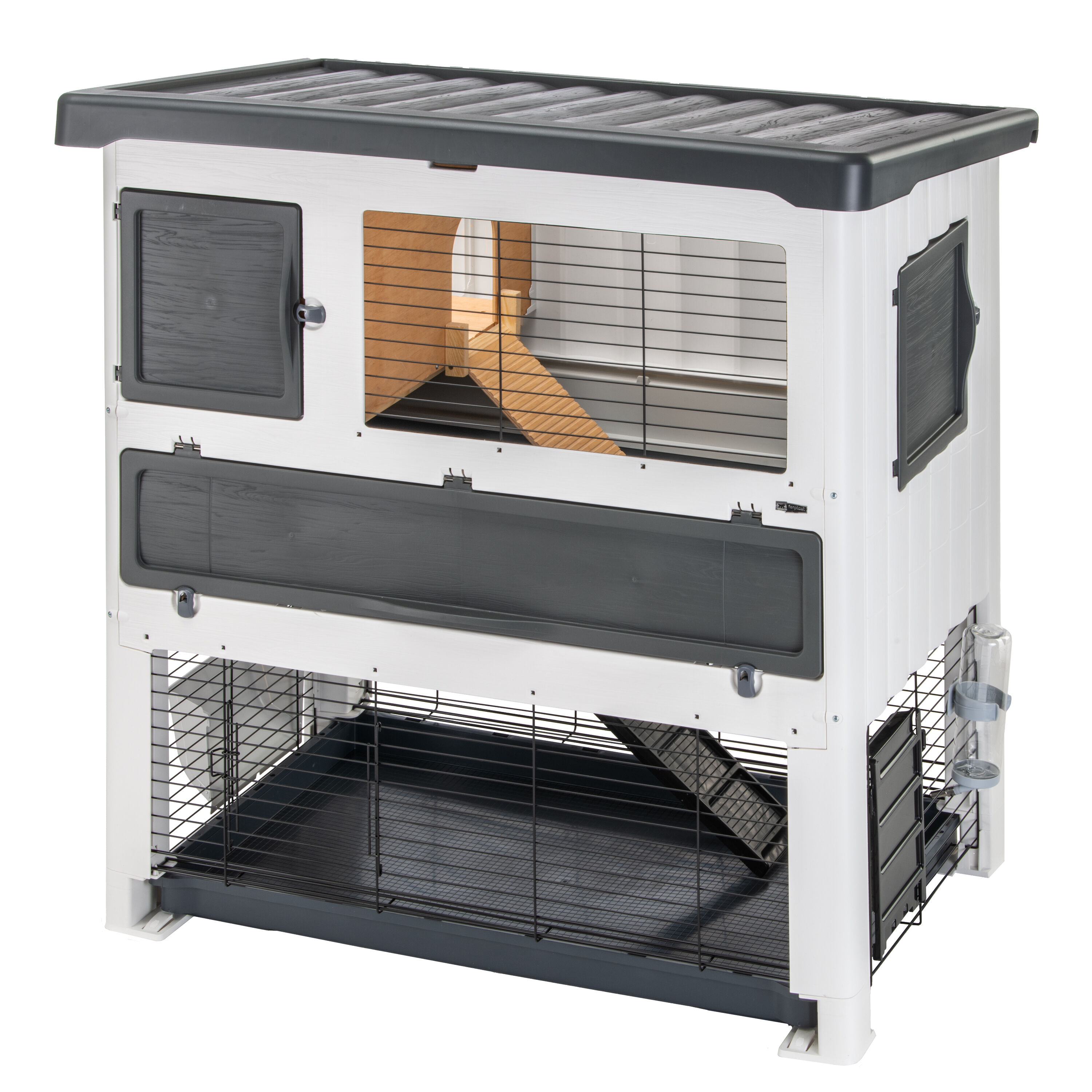 Ferplast Grand Lodge 120 plus - Konijnenhok - Grijs - 117x115.5x73 cm Ferplast Grand Lodge 120 plus - Konijnenhok - Grijs - 117x115.5x73 cm