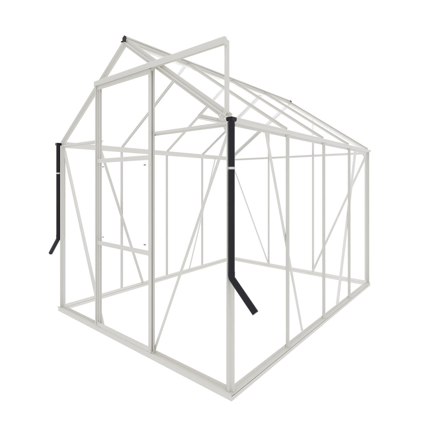 Royal Well Kate II Full Options - Tuinkas - Wit - 217x192x253 cm - Veiligheidsglas