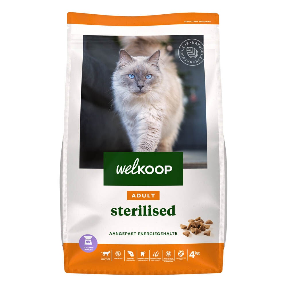 Welkoop Adult Sterilised - Kattenvoer - 4 Kilogram - gevogelte