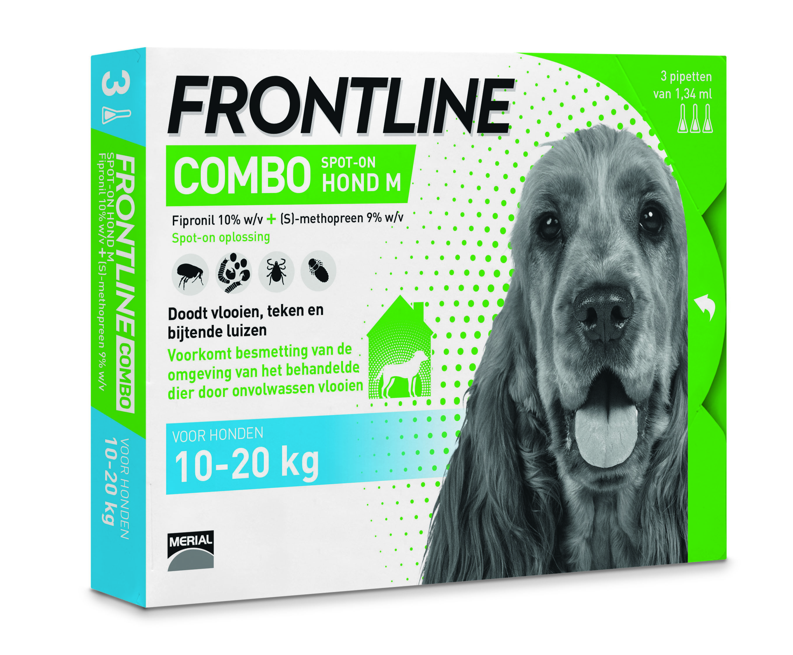 Frontline Combo Spot On - Pipet - Anti Vlooien en Teken Hond - 3 pipetten - 3 Stuks - M Frontline Combo Spot On - Pipet - Anti Vlooien en Teken Hond - 3 pipetten - 3 Stuks - M