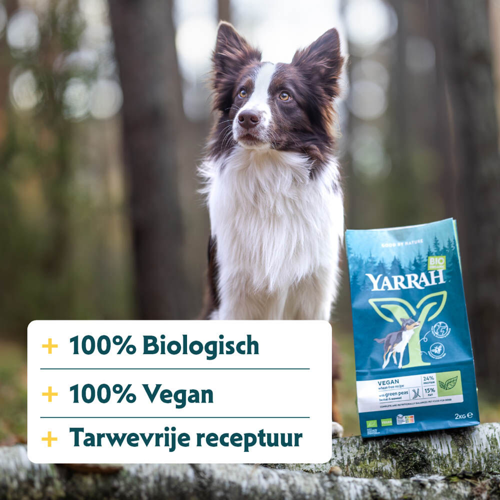 Yarrah Adult Biologisch Vegetarisch - Hondenvoer - 10 Kilogram - soja
