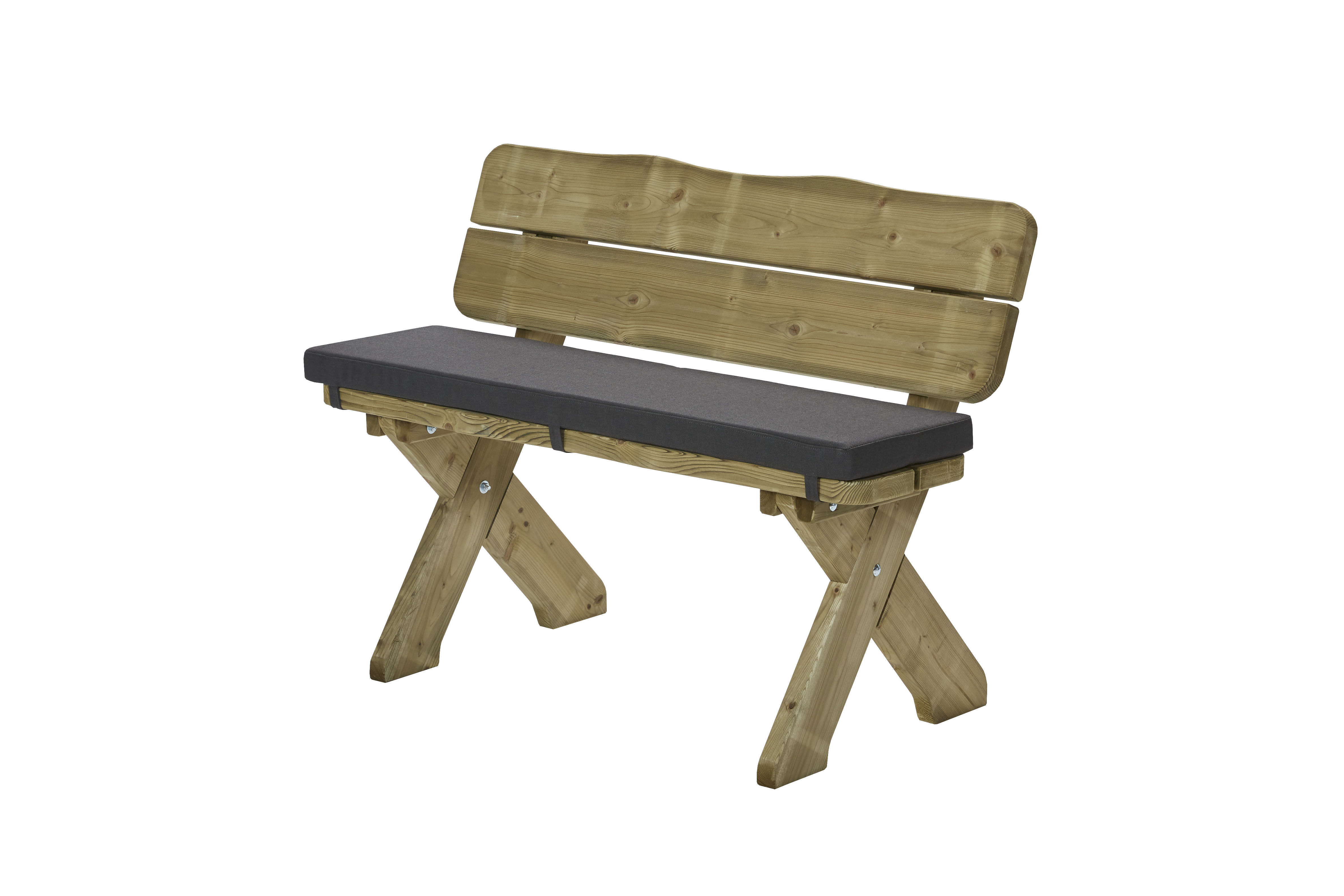 Talen Buitenmeubelen - Bankkussen tbv Weidebank 120cm - Antraciet