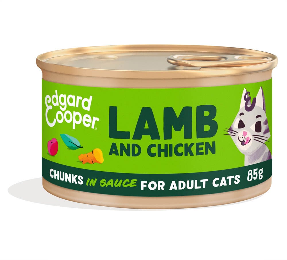 Edgard & Cooper Stukjes in saus - Kattenvoer - 85 Gram - kip, lam Edgard & Cooper Stukjes in saus - Kattenvoer - 85 Gram - kip, lam