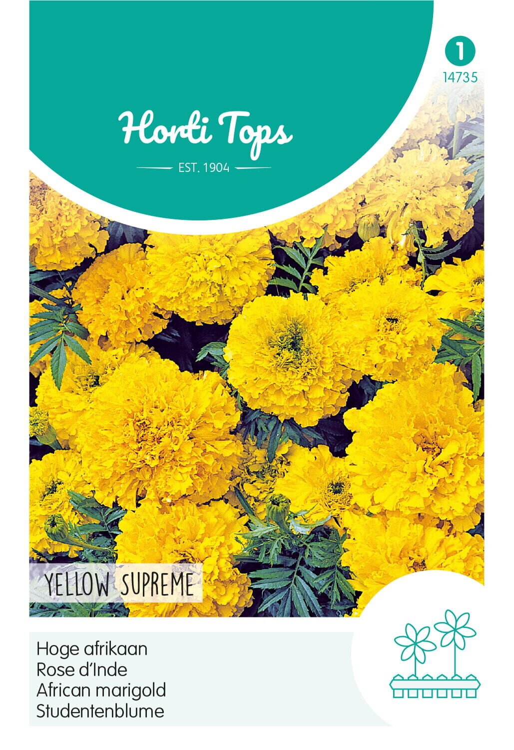 Hortitops Hoge Afrikaan Yellow Supreme - Bloemzaden Hortitops Hoge Afrikaan Yellow Supreme - Bloemzaden