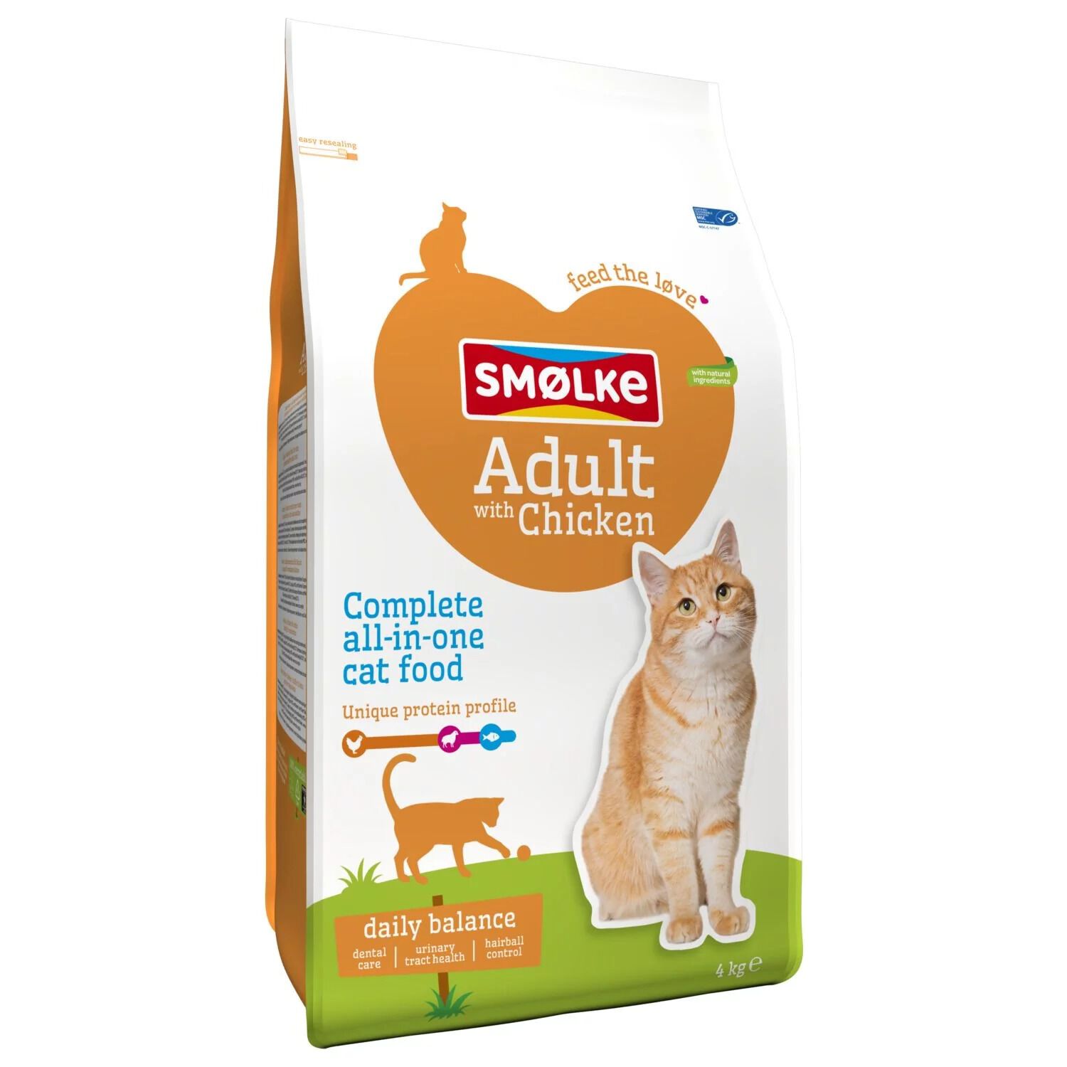 Smölke Adult - Kattenvoer - 4 Kilogram - kip