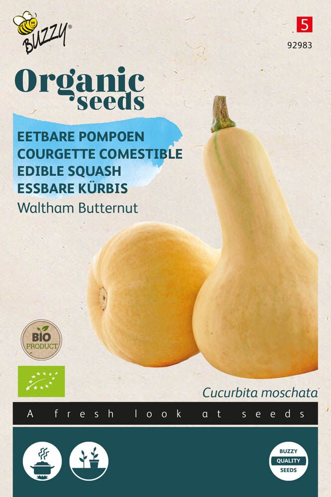 Organic Eetbare Pompoen Waltham Butternut - Groentezaden