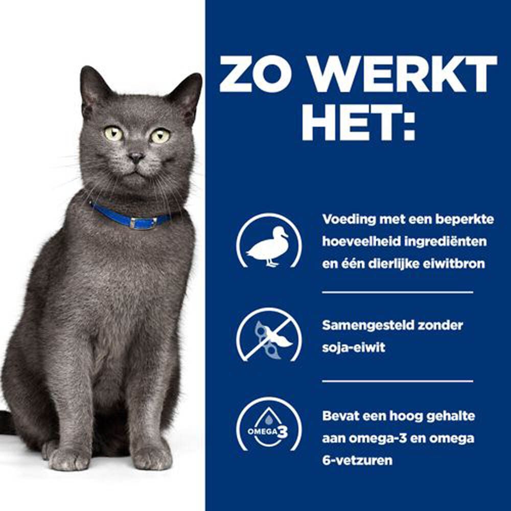 Hill's Prescription Diet Food Sensitivities d/d - Kattenvoer - 3 Kilogram - eend