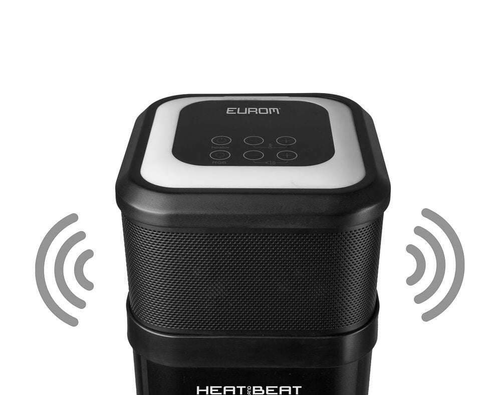 Eurom Heat and Beat - Staande terrasverwarmer - Zwart - 2200 W