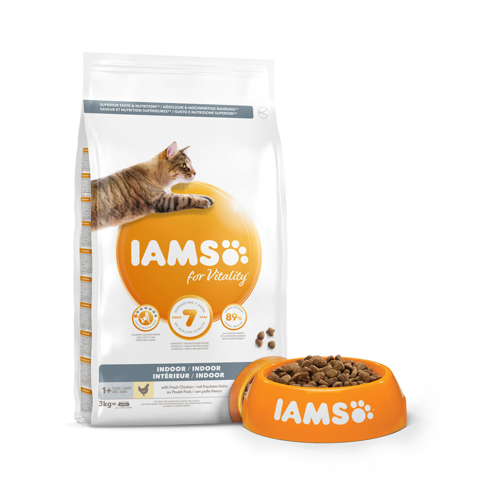 Iams Adult Indoor - Kattenvoer - 3 Kilogram - kip