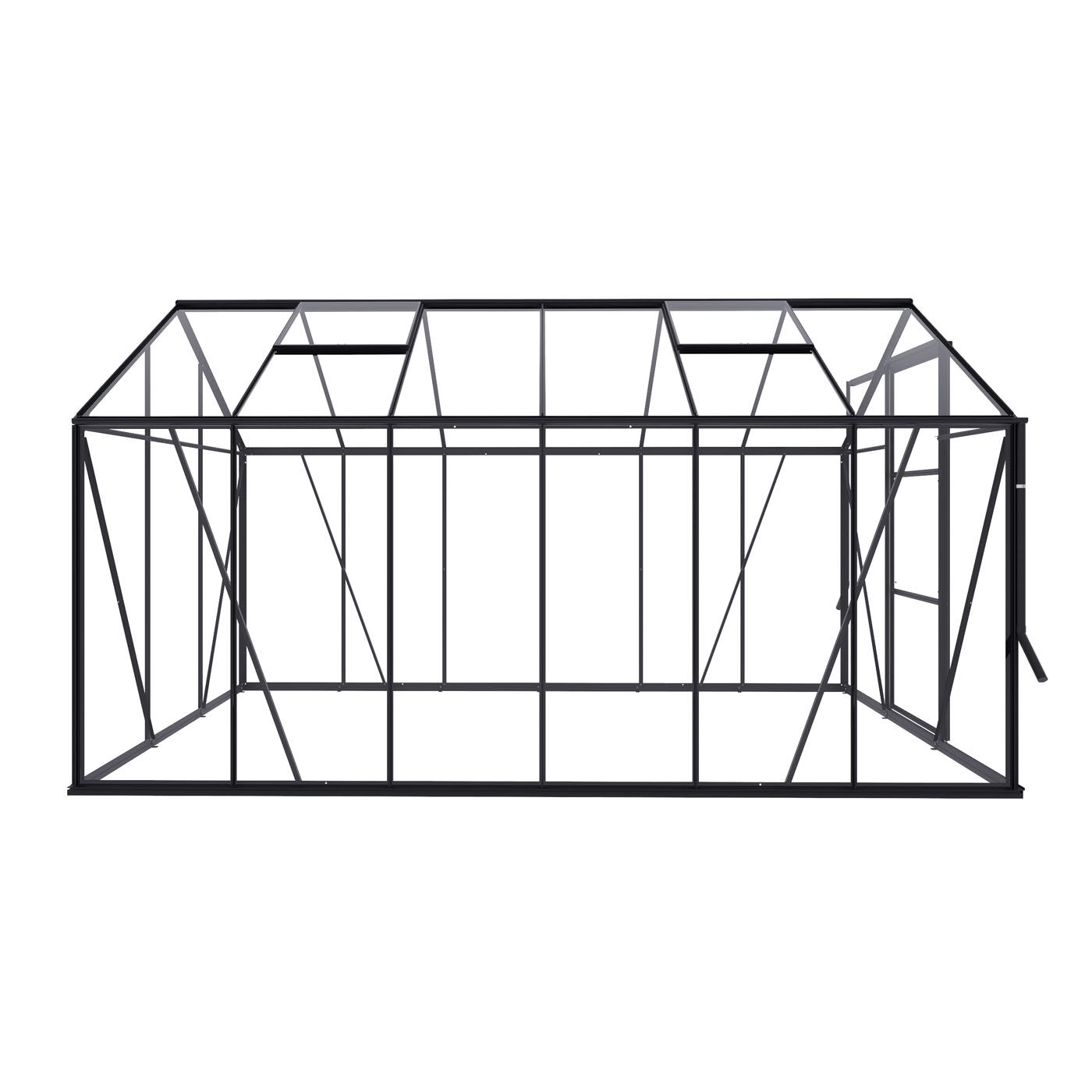 Royal Well Kate IV Full Options - Tuinkas - Zwart - 217x192x375 cm - Veiligheidsglas