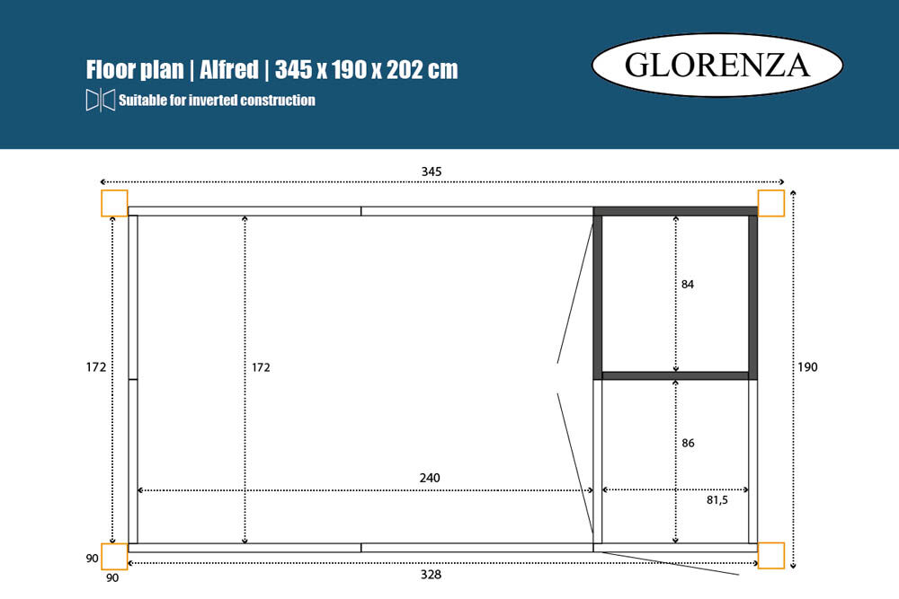 Glorenza Alfred - Kattenren - Antraciet - 202x190x345 cm