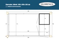 Glorenza Alfred - Kattenren - Antraciet - 202x190x345 cm