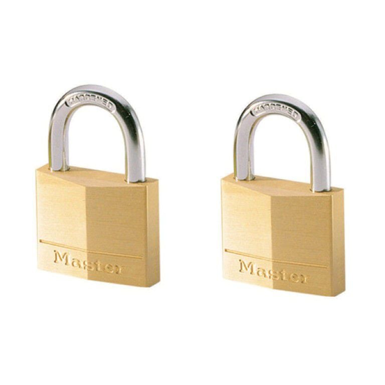 Masterlock 40mm - Hangslot - Vermessingd - 2 Stuks - 4 cm