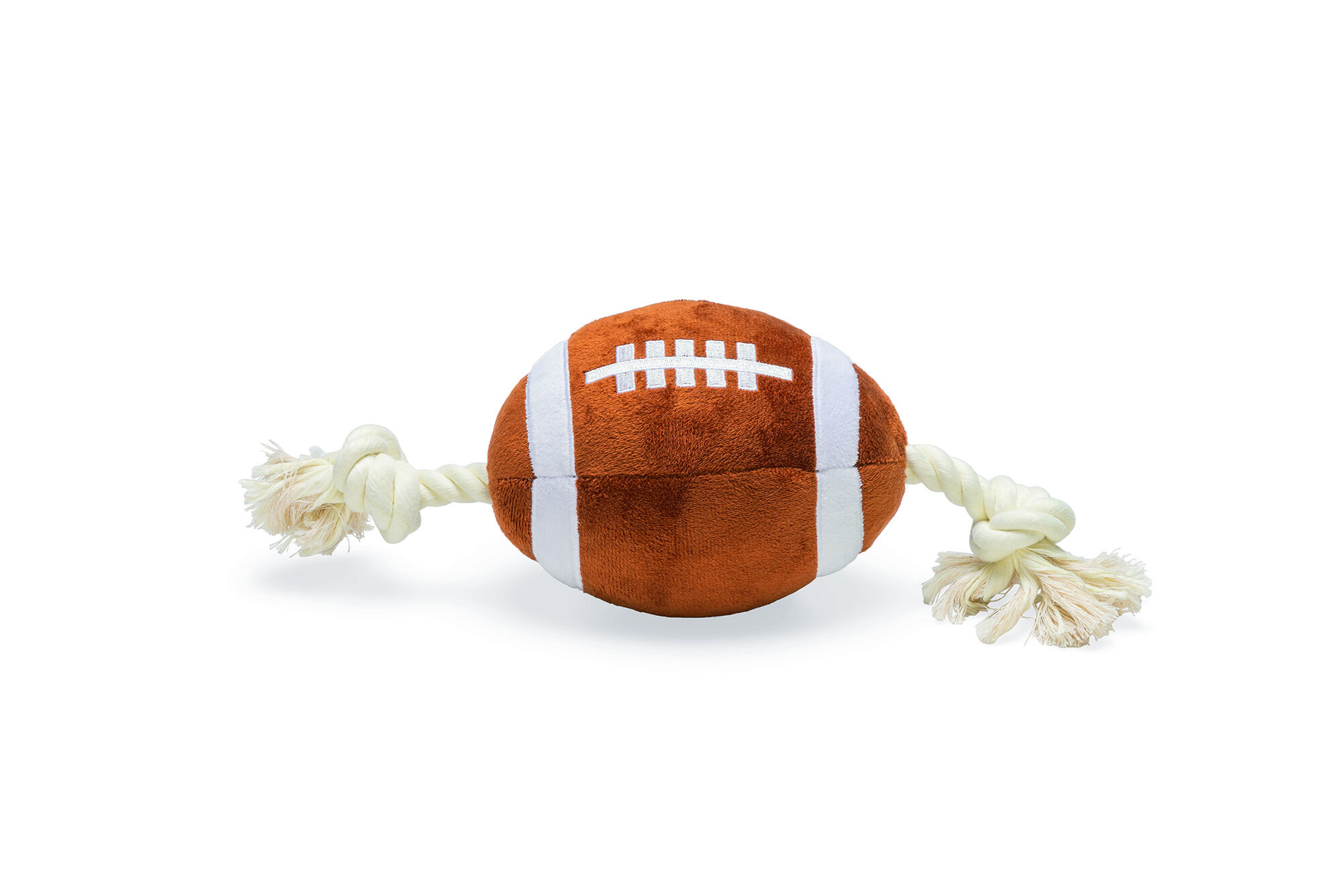 Beeztees Rugbybal Pluche - Knuffels - Flostouw -Hondenspeelgoed