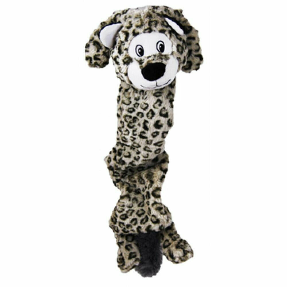 Kong Stretchezz Jumbo Snow Leopard Knuffel - Hondenspeelgoed