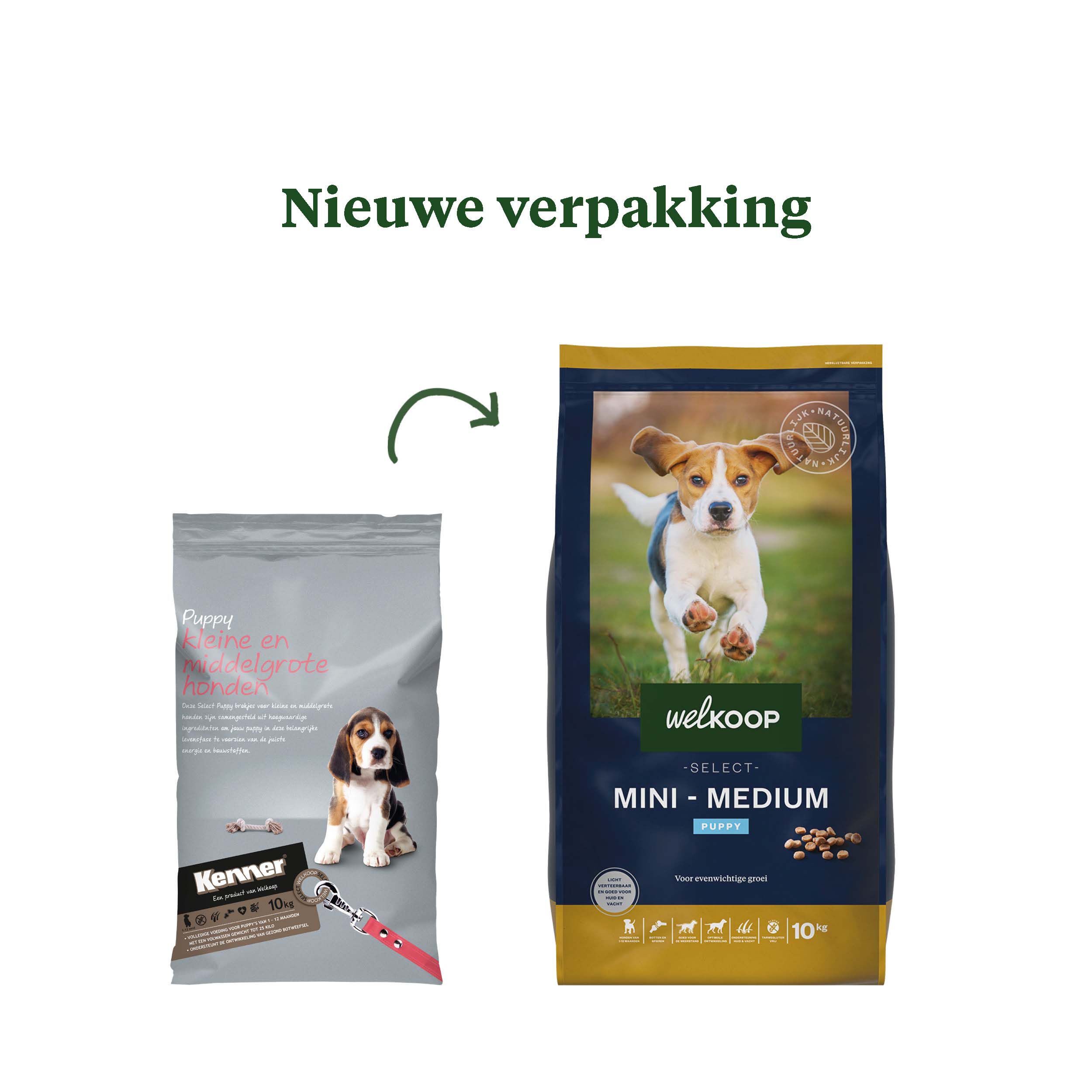 Welkoop Select Puppy Mini-Medium Krokante brokken - Hondenvoer - 10 Kilogram - kip