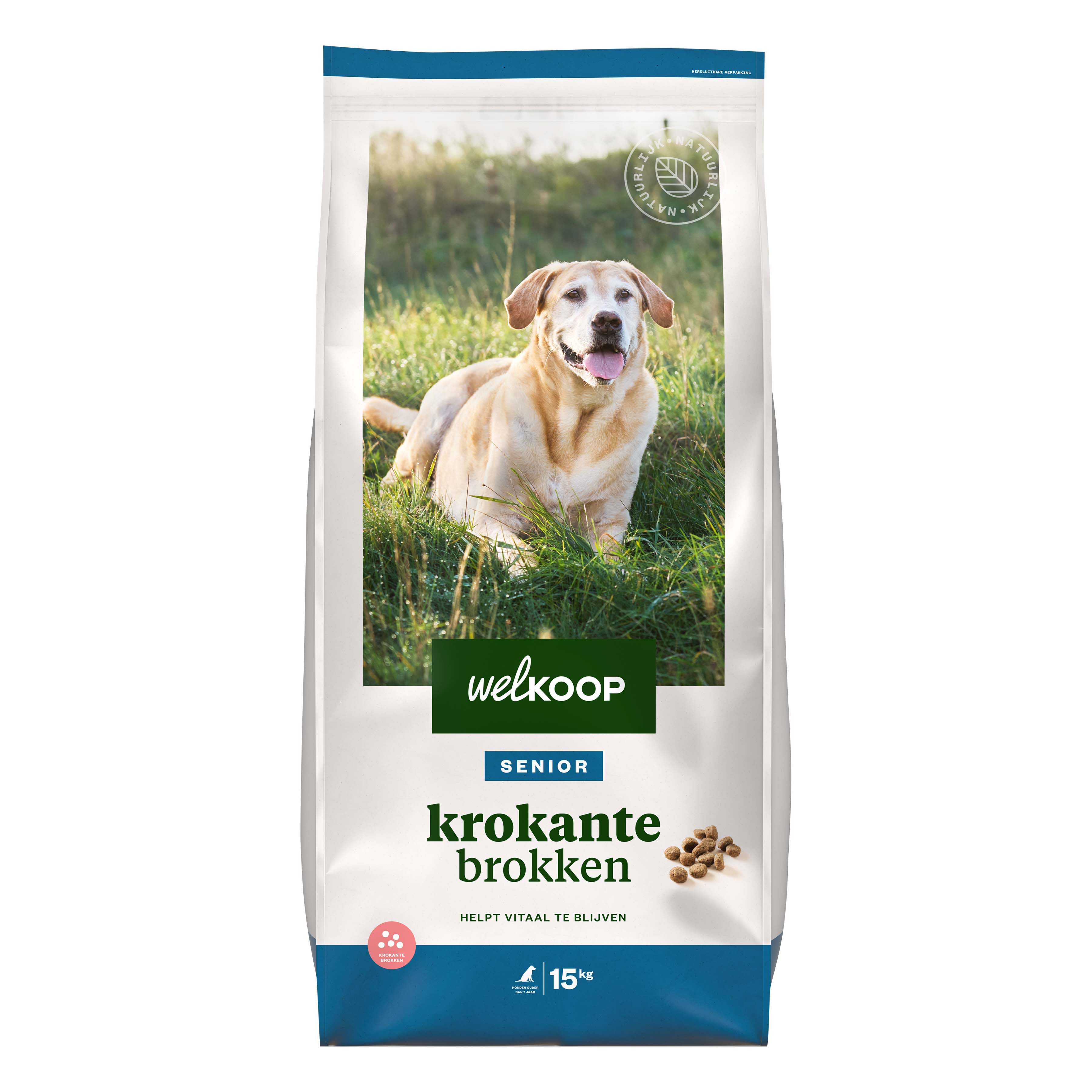 Welkoop Krokante brokken Senior - Hondenvoer - 15 Kilogram - kip Welkoop Krokante brokken Senior - Hondenvoer - 15 Kilogram - kip