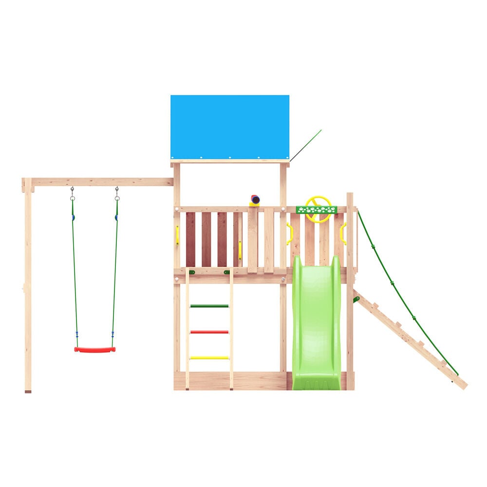 Jungle Gym Kongsberg Douglas - Speeltoestel - Licht groen - Douglas hout