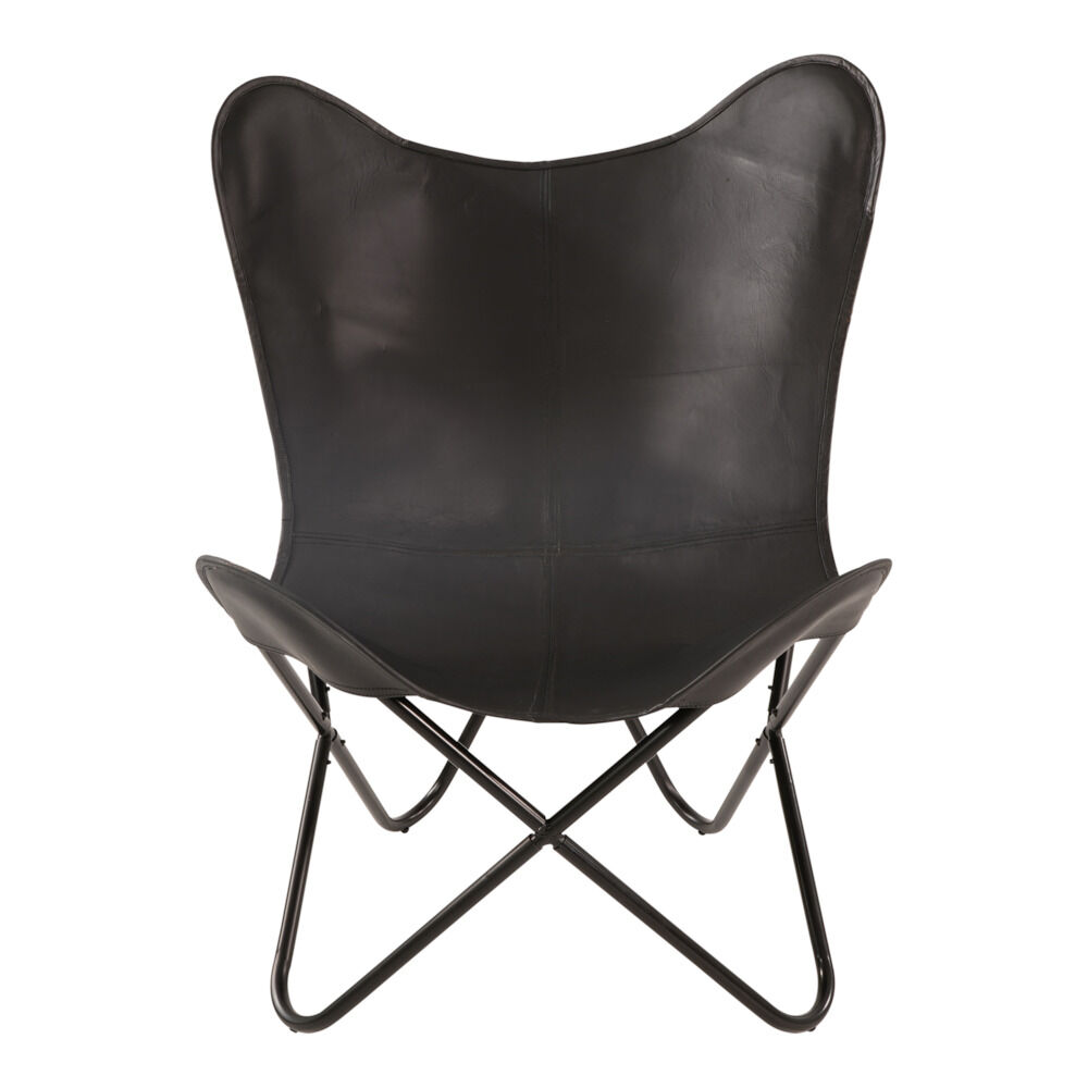 Lesli Living Buffalo - Relaxstoel - Zwart - 1x75x75 cm