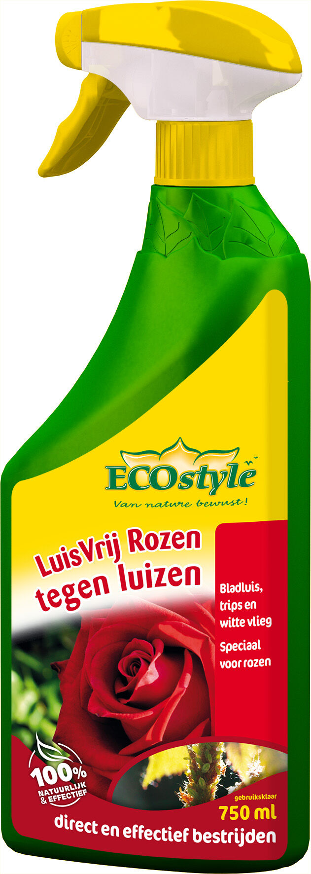 ECOstyle LuisVrij Rozen gebruiksklaar - Tegen luizen - kant-en-klare vloeistof - 750 Milliliter - Kant-en-klare vloeistof