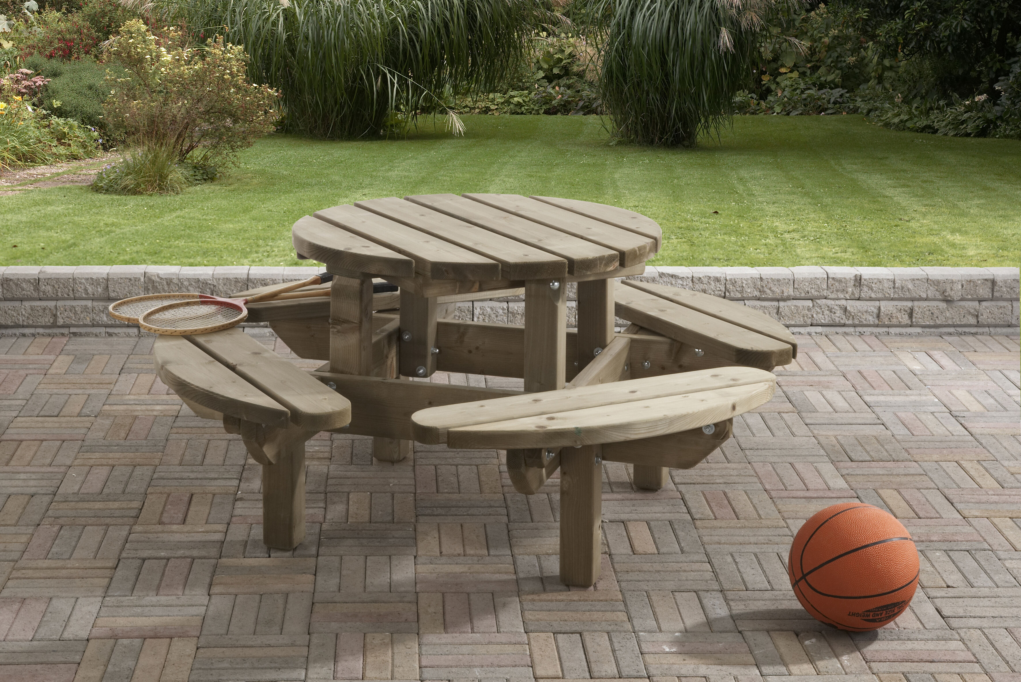 Talen Rond  - Kinderpicknicktafel - 1x1x64 cm